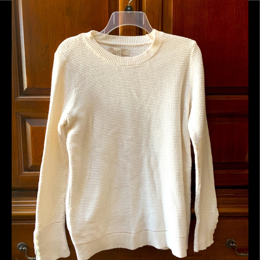 White cotton sweater